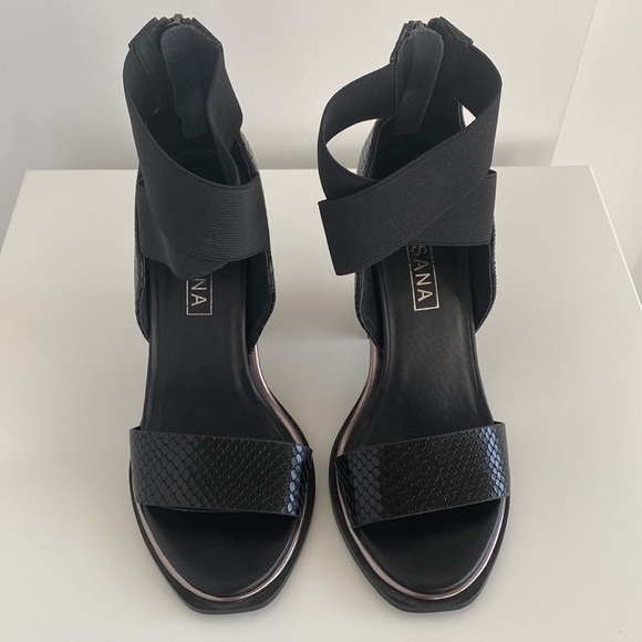 SOL SANA Fogal Heel Black Python Size 38 - Picture 7 of 12